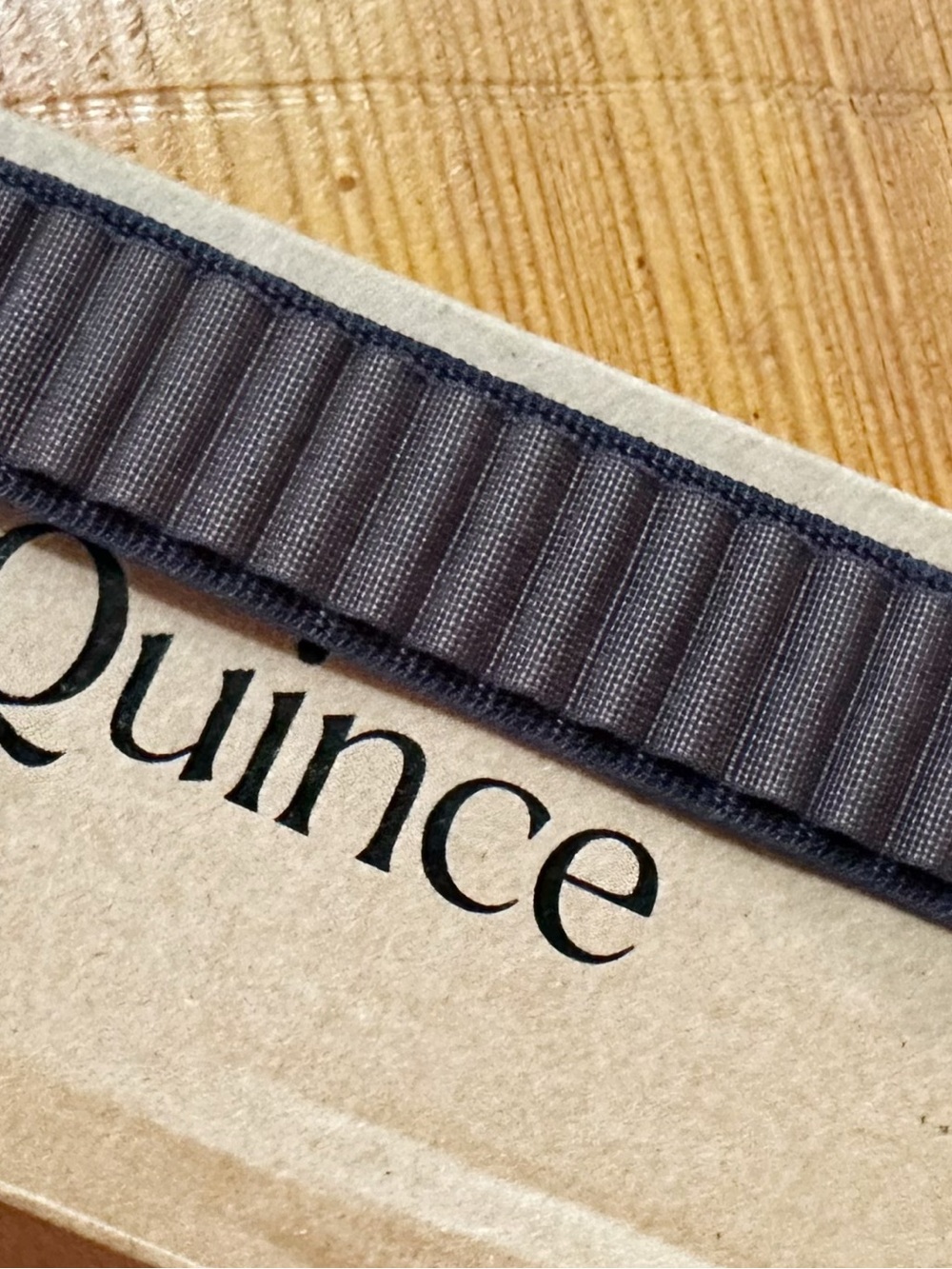 Quince Apple Watch Charcoal Grosgrain Alpine Loop–style band. Band only